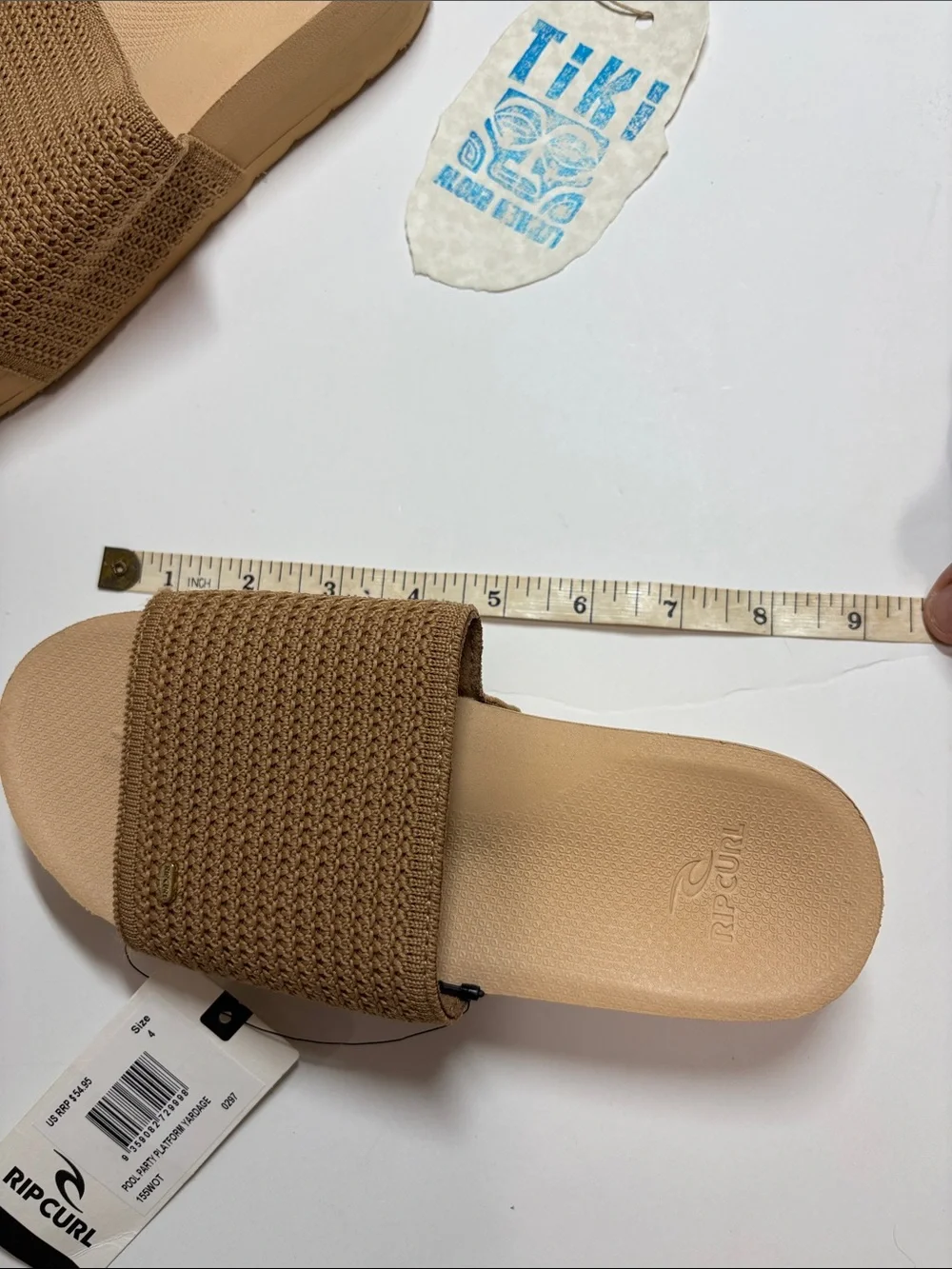 Girls Rip Curl Pool Party Platform Slide Sandals NWT Size 4